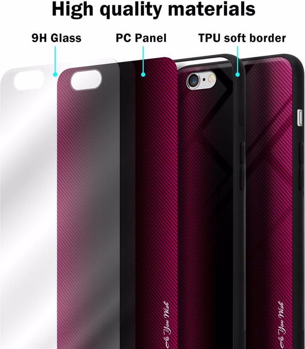 Immagine prodotto Cadorabo Copertura di vetro a strisce in TPU (Apple iPhone 6)