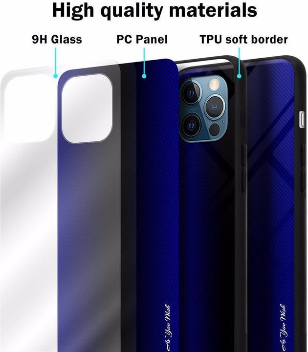 Immagine prodotto Cadorabo Copertura di vetro a strisce in TPU (Apple iPhone 12 Pro Max)