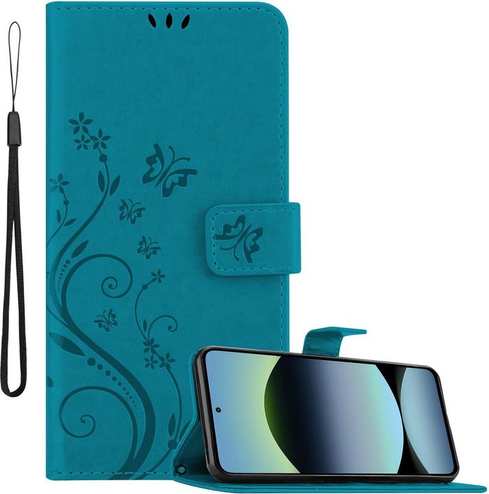 Actual product image Cadorabo Case for Xiaomi RedMi Note 14 5G Flower Book (Xiaomi Redmi Note 14 5G)
