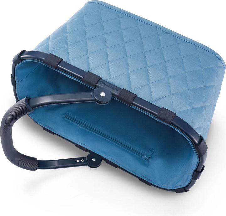 Image du produit reisenthel carrybag frame rhombus blue - Panier à provisions robuste avec beaucoup d'espace de rangement et un