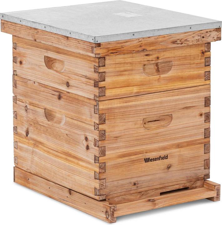 Produktbild Wiesenfield Dadant Bienenstock Bienenhäuschen Beute 2 Zargen, Bodenkassette, Flugloch (Wildbienen, Biene)