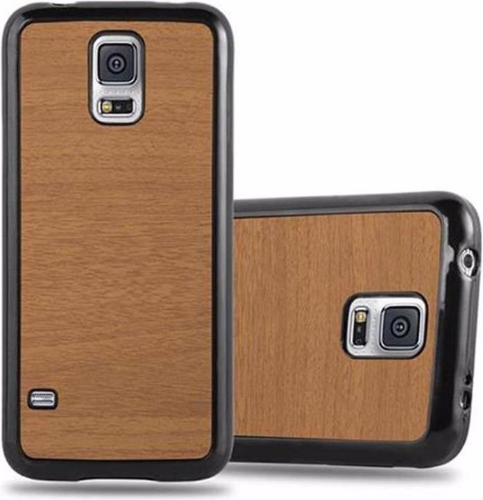 Actual product image Cadorabo TPU Wooden Cover (Samsung Galaxy S5, Samsung Galaxy S5 Neo)