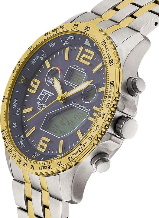 Produktbild ETT EGT-11576-31M Herrenuhr Solar Titan Funkuhr 43mm 10ATM (Chronograph, Funkuhr, 43 mm)