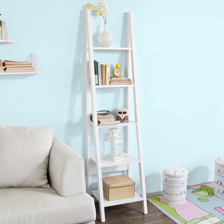 Produktbild SoBuy Leiterregal Weiss (44 x 39 x 180 cm)