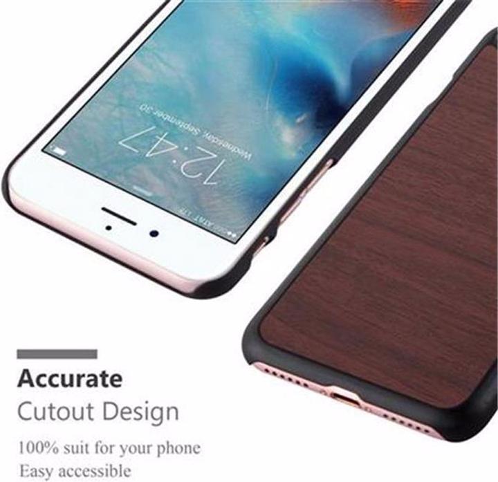 Produktbild Cadorabo TPU Wooden Cover (Apple iPhone 7, Apple iPhone SE (2nd Gen))