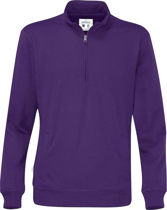 Cottover Sweatshirt mit halbem Reissverschluss