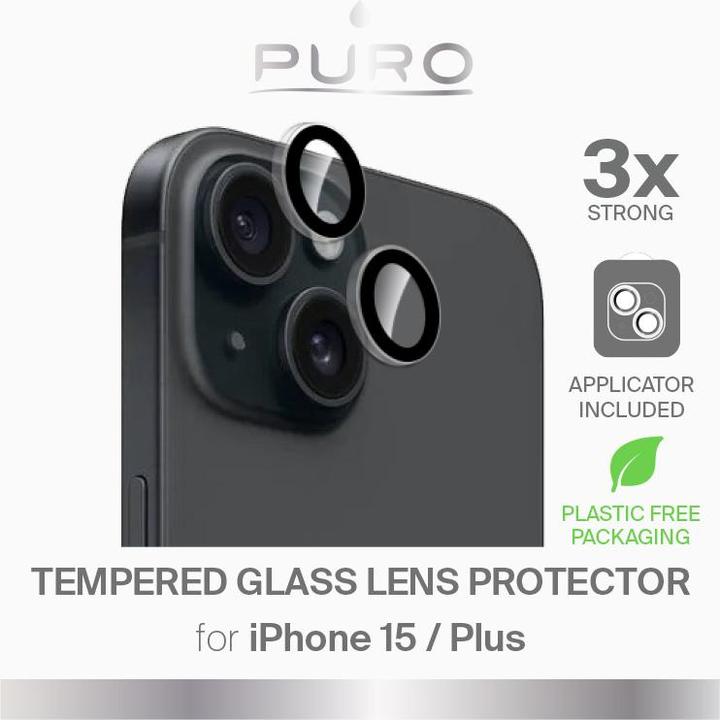 Produktbild Puro Individuelles gehärtetes Schutzglas für iPhone 15 und 15 Plus Gläser (1 Stück, Apple iPhone 15 Plus, Apple iPhone 15)