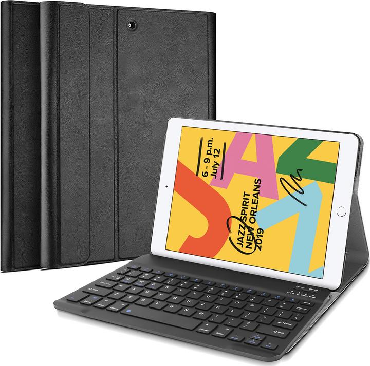 Produktbild Cazy Tastatur Hülle Kompatibel mit iPad 2021 (9th Gen)/2020 (8th Gen)/iPad 2019 (7th Gen) - Schutz Etui (Eng. Int.)