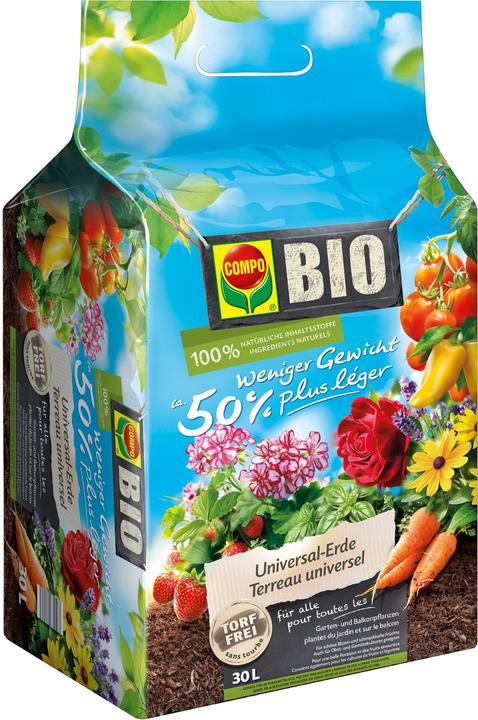 Compo BIO "La leggera" Terriccio universale di qualità - senza torba (30 l, Terriccio senza torba)