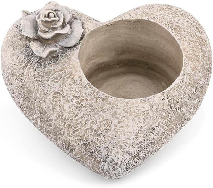 Immagine prodotto Novaliv Decorazione della tomba I Cuore Rosa I Grigio I Decorazione della tomba Cuore Decorazione della