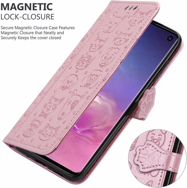 Actual product image Cadorabo Book Dogs & Cats Cover (Samsung Galaxy S10)