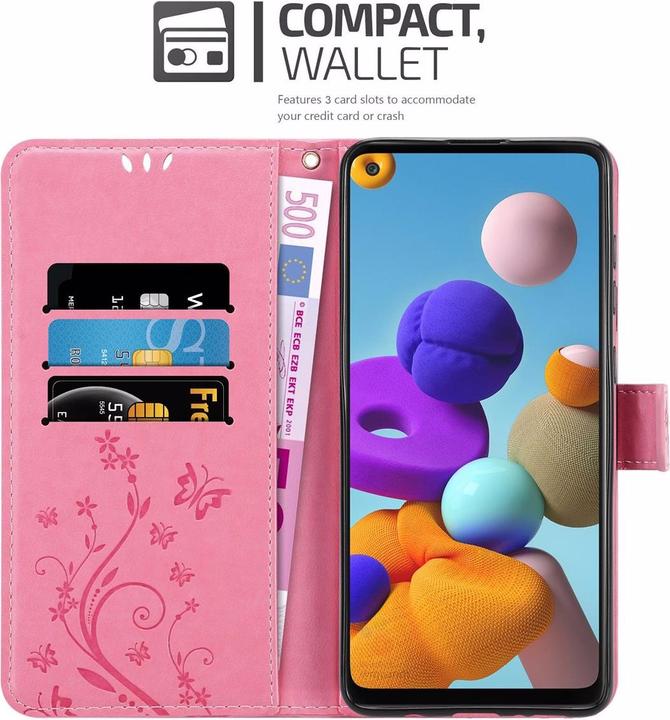 Actual product image Cadorabo Flower Book Cover (Samsung Galaxy A21s)