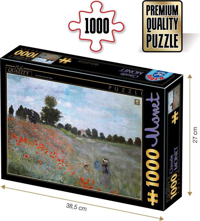 Image du produit D-Toys Puzzle 1000 pièces - Claude Monet - Poppies (1000 pièces)