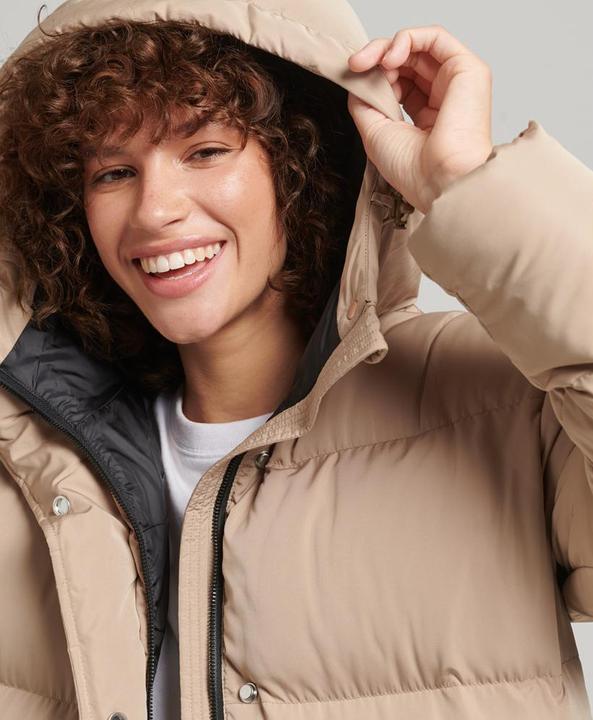 Produktbild Superdry lange daunenjacke mit kapuze, damen (XL)