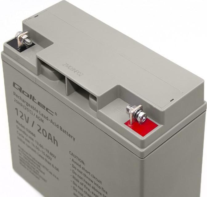 Immagine prodotto Qoltec 53066 Batteria AGM 12V 20Ah max. 300A