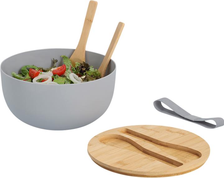 Produktbild Zeller Present Salatschüssel mit Besteck und Deckel (23.50 cm, 3 l, 1 x)