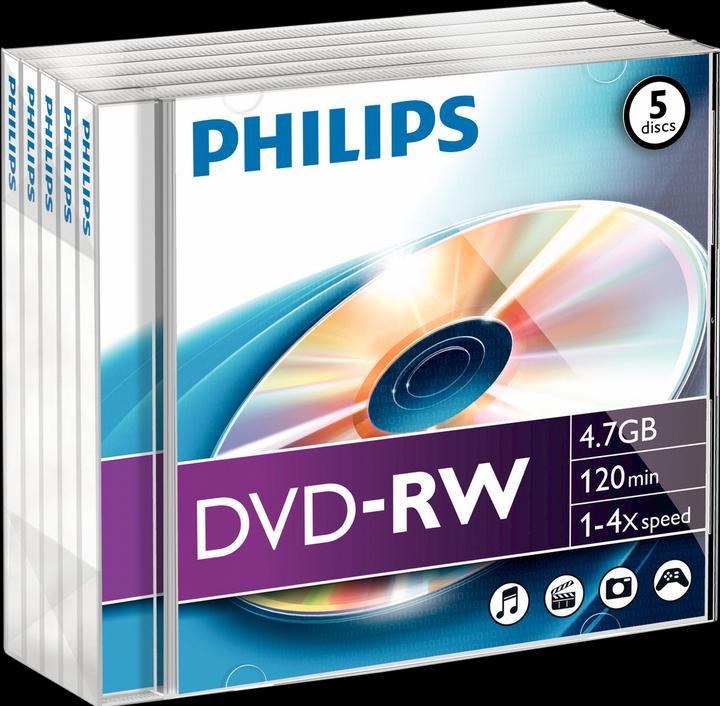 Philips 1x5 DVD-RW 4.7GB 4x JC (5 x)