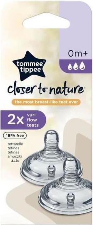 Tommee Tippee Lot van 2 transparante meta's met variabel debiet