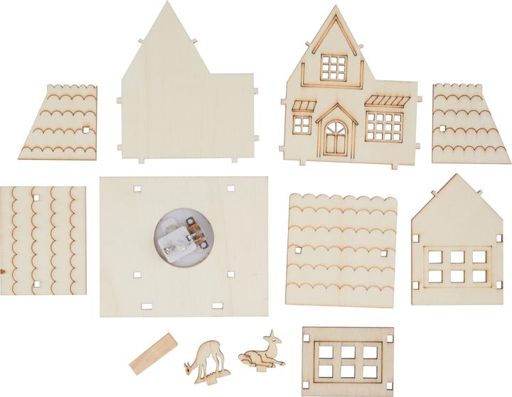 Immagine prodotto VBS Kit di costruzioni in legno "Casa con cervo", con LED inclusi