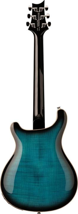 Actual product image PRS SE Hollowbody II Piezo Peacock Blue Burst (Electric guitar, mahogany, Ebony, Beveled Maple Top with Flame Maple Veneer, Beveled Maple Back with Flame Maple Veneer)