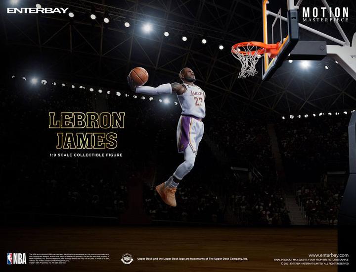 Actual product image Enterbay NBA Collection figurine Motion Masterpiece 1/9 LeBron James (LA Lakers) 23 cm