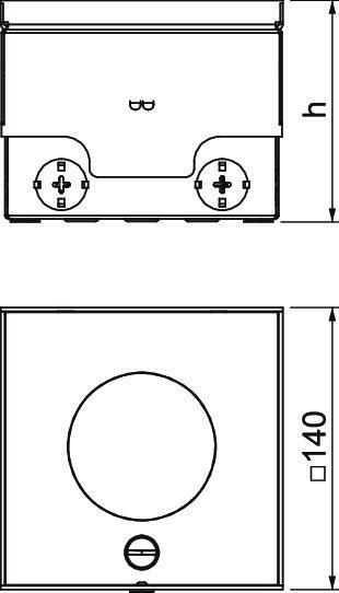 Immagine prodotto OBO Bettermann OBO UDHOME2 VT2 Presa a pavimento con tubo, non assemblata