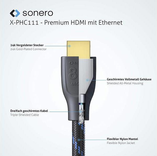 Immagine prodotto Sonero HDMI (Typ A) — HDMI (Typ A) (5 m, HDMI)