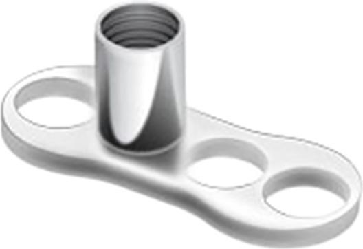 Produktbild Star Piercing Dermal Anchor Anker drei Loch (ohne Messing, Titan G23)