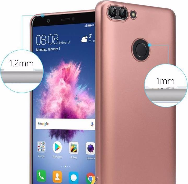 Productafbeelding Cadorabo TPU matte metalen hoes (Huawei P Smart (2018), Huawei Enjoy 7S)