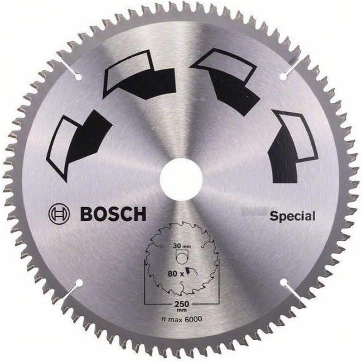 Immagine prodotto Bosch Zubehör Lama circolare SPECIALE D= 250 mm Foro= 30 mm Z= 80