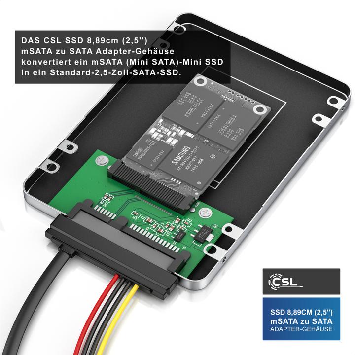 Immagine prodotto CSL Custodia per unità disco rigido da mSATA a SATA