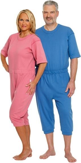 Actual product image Suprima Nursing overall short S unisex with back zip cornflower (Lavatory)