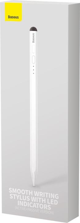 Immagine prodotto Baseus Stilo di scrittura liscio con indicatori LED (versione attiva+passiva) bianco (incluso: Tipo