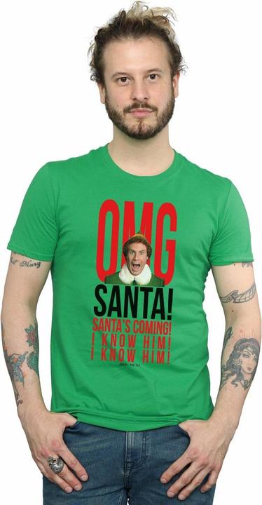 Immagine prodotto Elf OMG Santa I Know Him Maglietta Uomo (XXL)