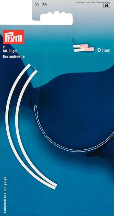 Actual product image Prym Bra underwire, white size D (105), card 2 pcs.