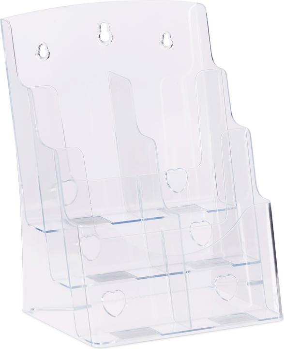 Actual product image Relaxdays Leaflet Rack A4 / DIN Long, 3 Tiers (DL, A4)