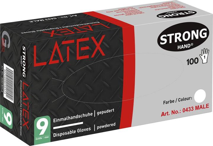 Actual product image Stronghand Disposable glove Male size L (9) light beige latex EN 420 PPE category I (9)