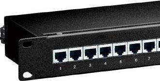 Actual product image equip 19" patch panel: 24 port, 1U