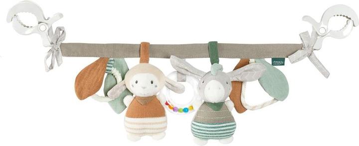 Immagine prodotto Fehn Kinderwagenketten Kinderwagenkette mit Rassel & Quietsche - Esel & Schaf