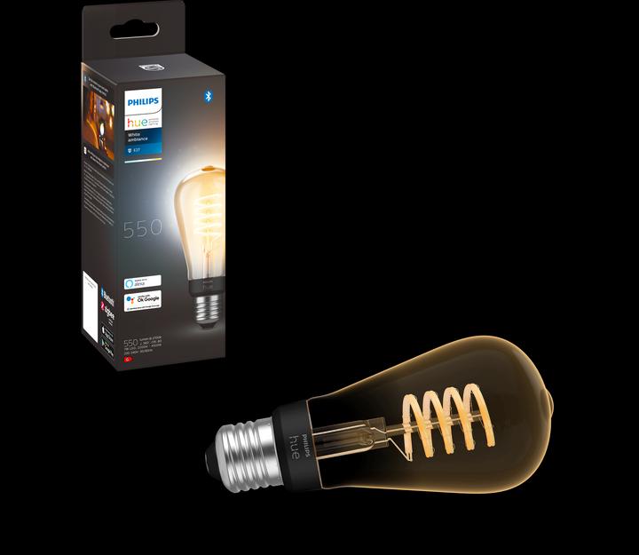 Image du produit Philips Hue Philips E27 Edison (E27, 7 W, 550 lm, 1 x, G)