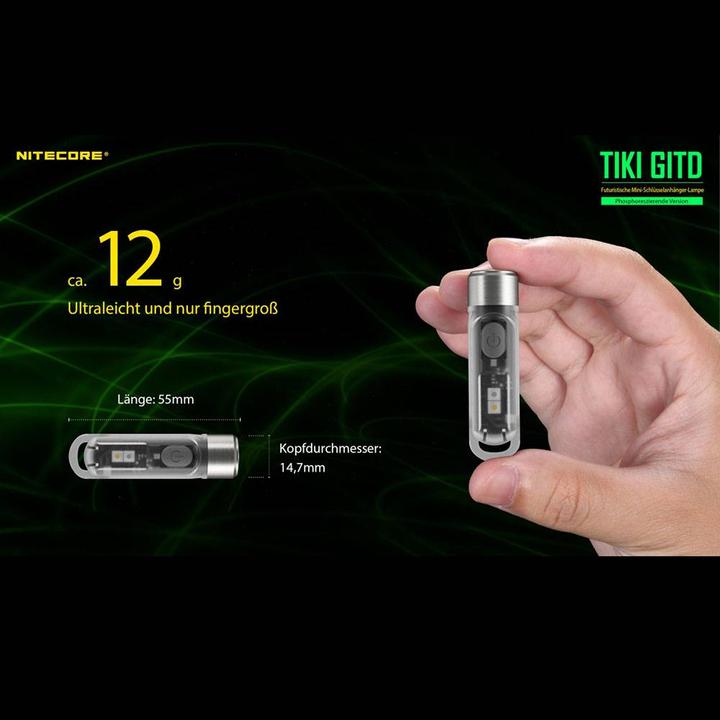 Actual product image Nitecore TIKI Glow in the Dark luminous (5.50 cm, 300 lm)