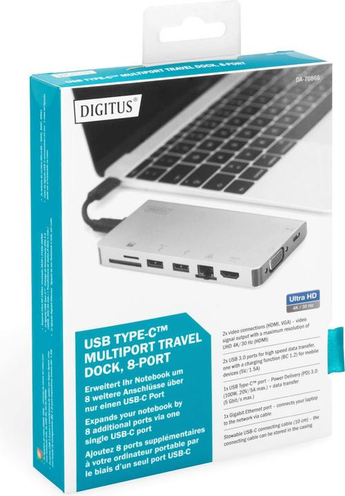 Produktbild Digitus DA-70866 (USB-C, 8 Ports)