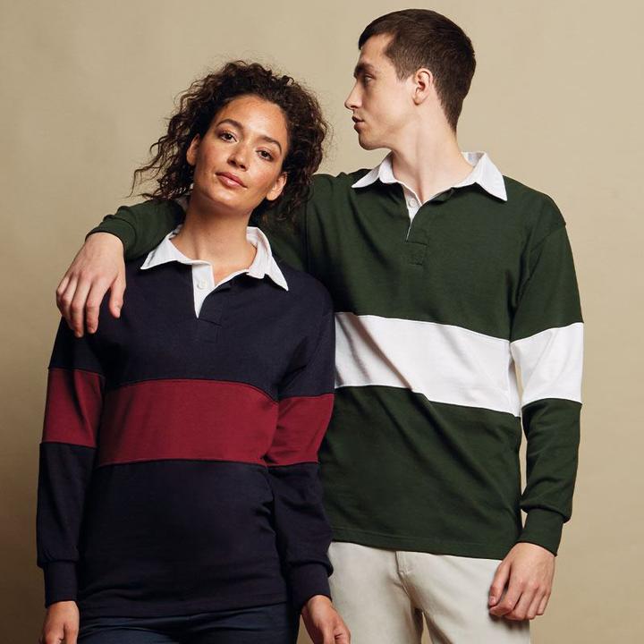 Produktbild Front Row Rugbyshirt mit Kontraststreifen (XL)