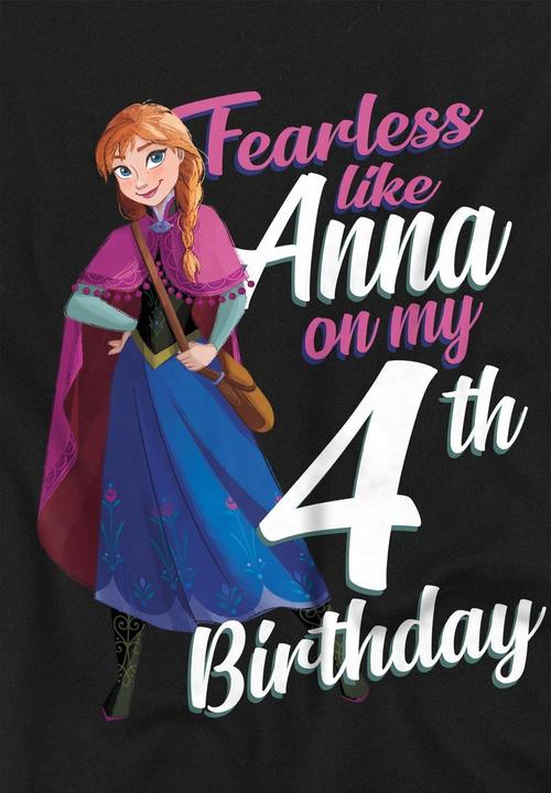 Produktbild Disney Frozen Fearless Like Anna TShirt 4. Geburtstag (140)