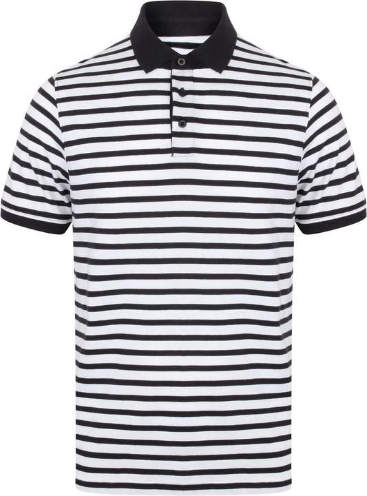Front Row Streifen Jersey Polo Shirt