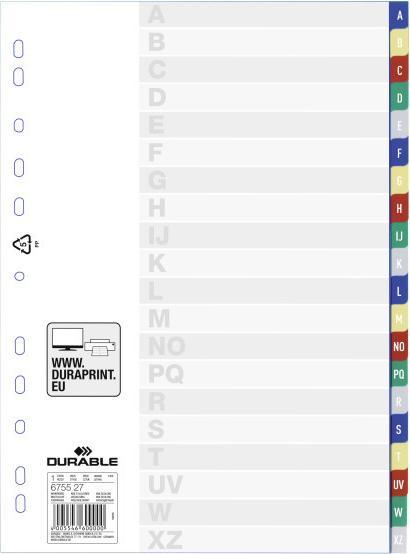 Produktbild Durable PP-Register, diverse Ausführungen, einzeln