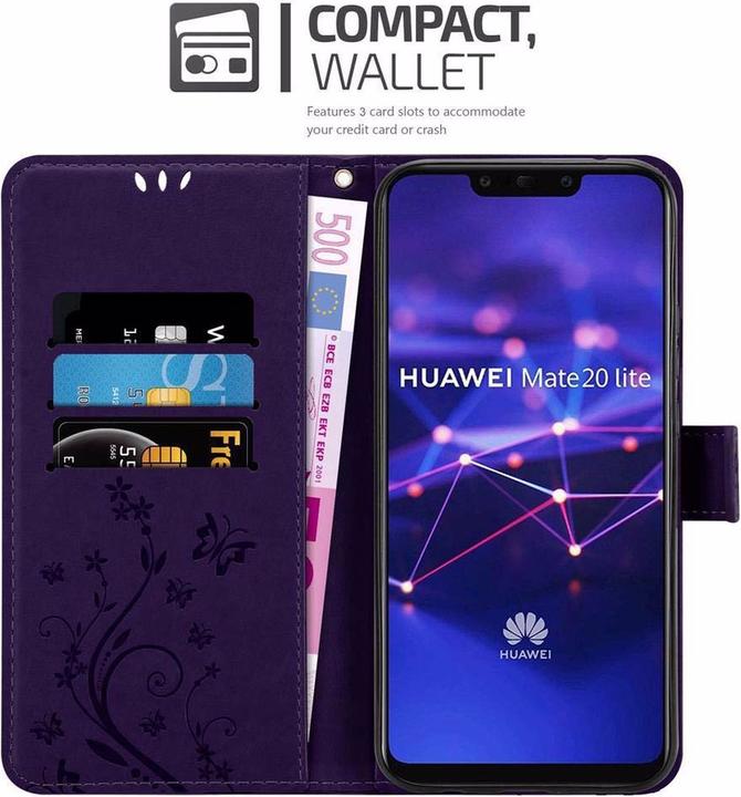 Image du produit Cadorabo Couverture du livre de fleurs (Mate 20 Lite)