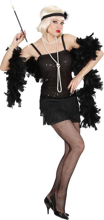 Image du produit Widmann Robe Charleston avec bandeau et plumes Noir (S, M, L)