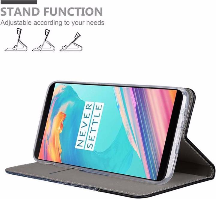 Produktbild Cadorabo Book Jeans Optik Cover (OnePlus 5T)