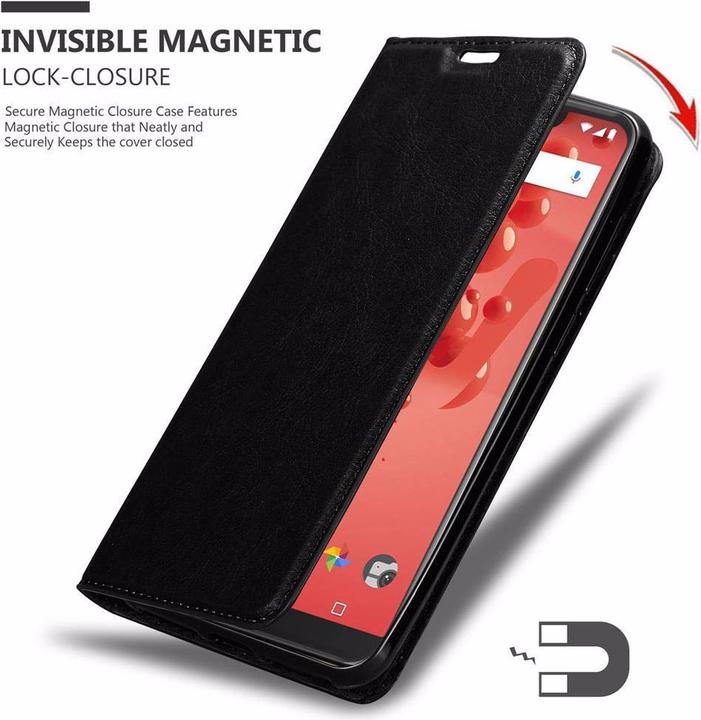 Productafbeelding Cadorabo Boek Onzichtbare Magneethoes (Wiko View 2 plus)
